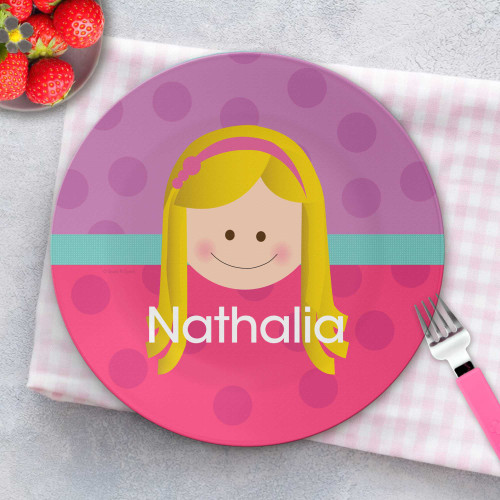 Just Like Me Girl Lavender Personalized Dishes