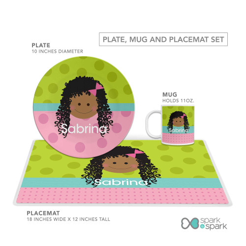 Just Like Me Girl Green Custom Plate for Girls