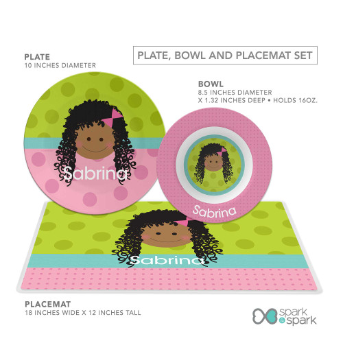 Just Like Me Girl Green Custom Plate for Girls
