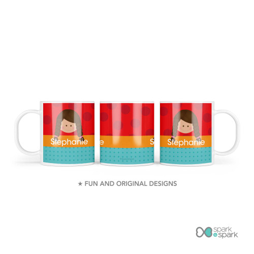 Just Like Me Girl Red Custom Plate for Girls