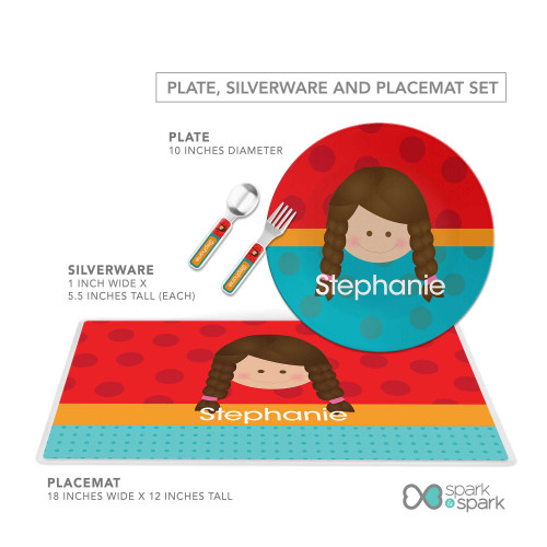 Just Like Me Girl Red Custom Plate for Girls