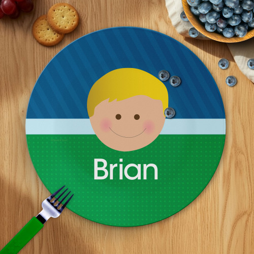 Just Like Me Boy Blue Kids Plates