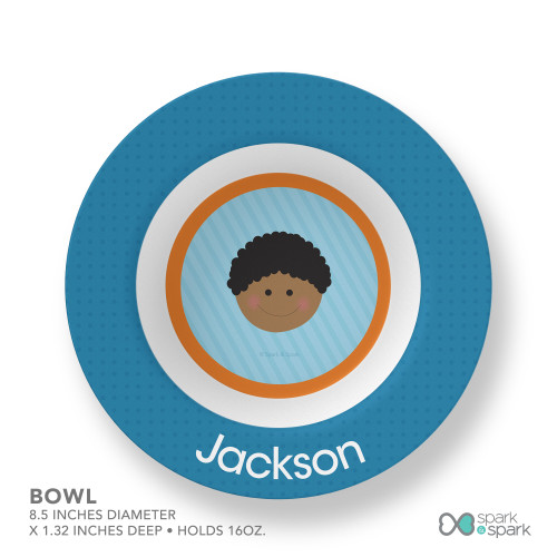 Just Like Me Boy Light Blue Kids Plates