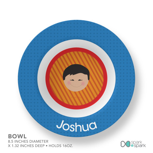 Just Like Me Boy Orange Kids Plates