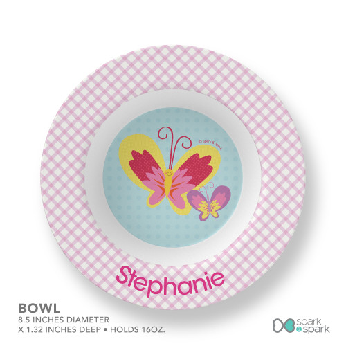 Smiley Butterfly Kids Bowl