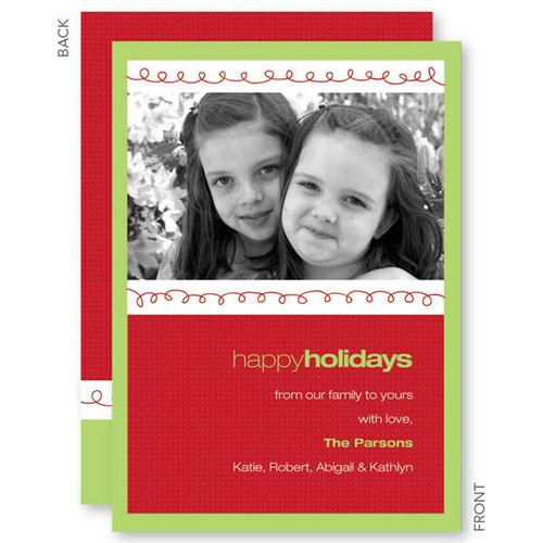 personalised christmas cards | Xmas Loops Christmas Photo Cards by Spark & Spark