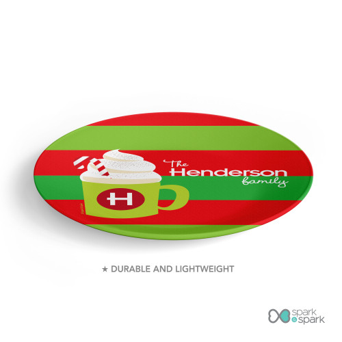 Yummy Hot Cocoa Personalized Christmas Plates