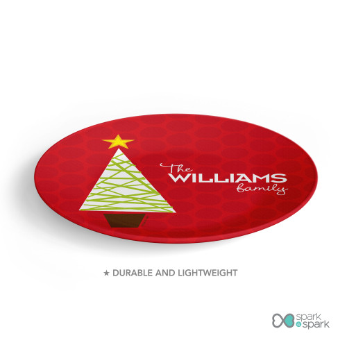 A Modern Kind Of Tree Personalized Christmas plates