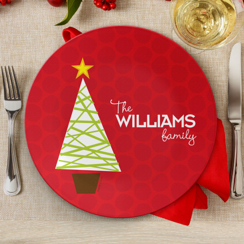 A Modern Kind Of Tree Personalized Christmas plates