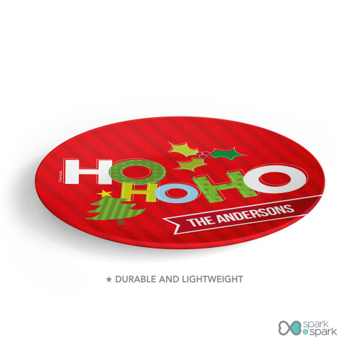 Ho Ho Xmas Here Personalized Christmas plates