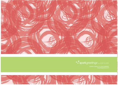 Modern Circles Pink Christmas Photo Cards
