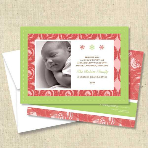Front and back (optional) with white envelope