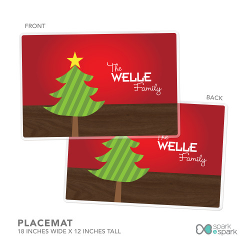 A Big Old Tree Personalized Christmas plates