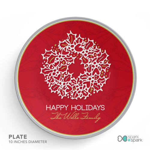 Xmas Elegance Personalized Christmas plates