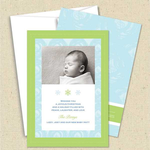 Front and back (optional) with white envelope