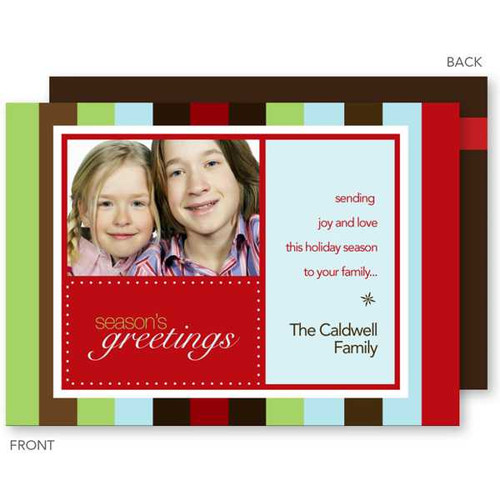 personalised photo christmas cards | Color Stripes Christmas Photo Cards by Spark & Spark