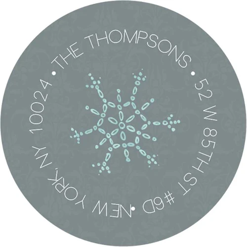 Sophisticated Snowflakes Christmas Address Labels