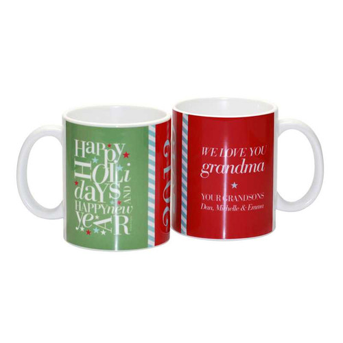 Fun Letter Zig Zag for Grandma Ceramic Mug