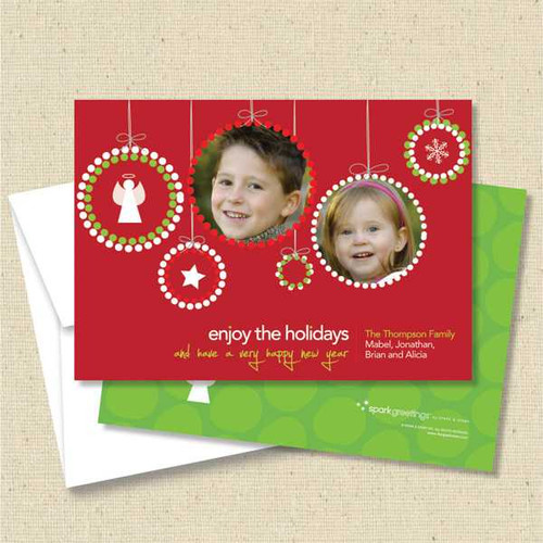 Front and back (optional) with white envelope