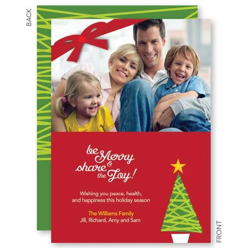 photo christmas cards | Xmas Modern Tree Christmas Photo Cards by Spark & Spark