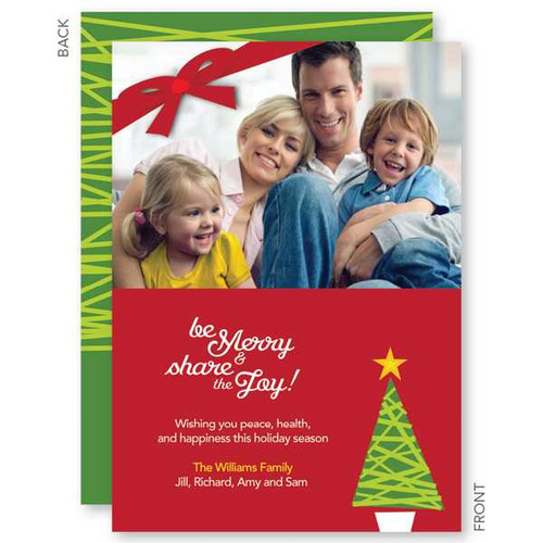photo christmas cards | Xmas Modern Tree Christmas Photo Cards by Spark & Spark