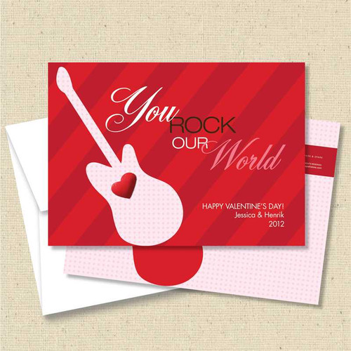 Rock Our World Valentines Day Cards