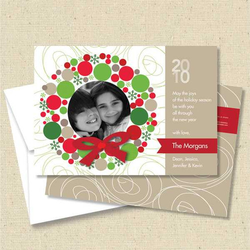 Front and back (optional) with white envelope