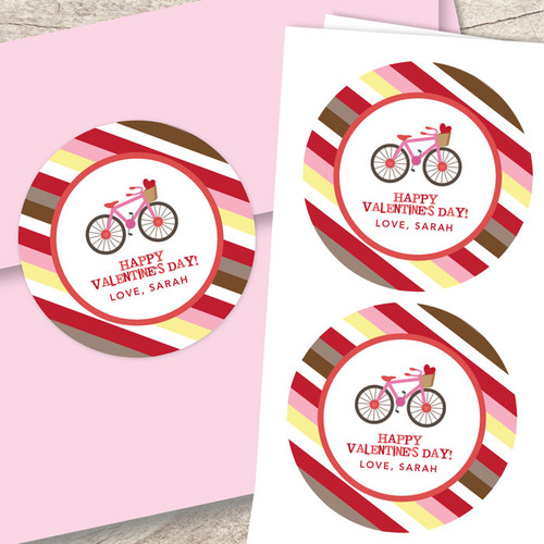 A Girl Love Ride Valentines Labels