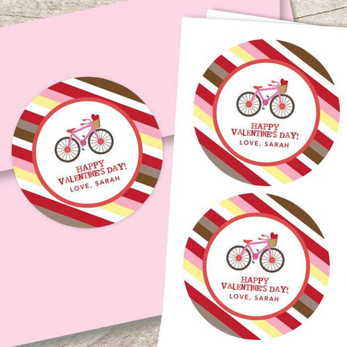 A Girl Love Ride Valentines Labels