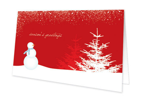 merry christmas card | Snowy Day Red Christmas Cards by Spark & Spark