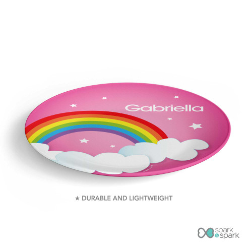 Dreamy Rainbow Custom Plate for Girls