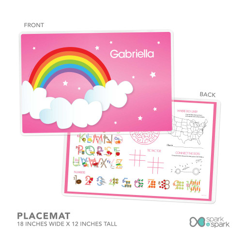 Dreamy Rainbow Custom Plate for Girls