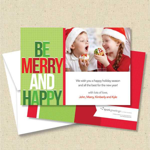 Front and back (optional) with white envelope