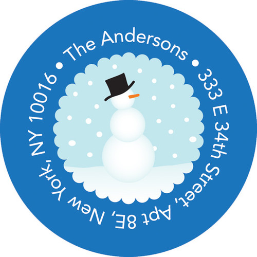 Mr. Snowman Christmas Address Labels