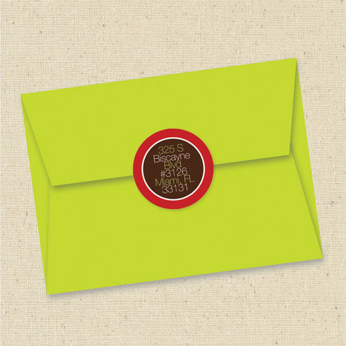 White Candy Stripes Christmas Address Labels