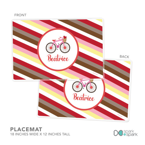 A Lovely Girl Ride Kids Placemat