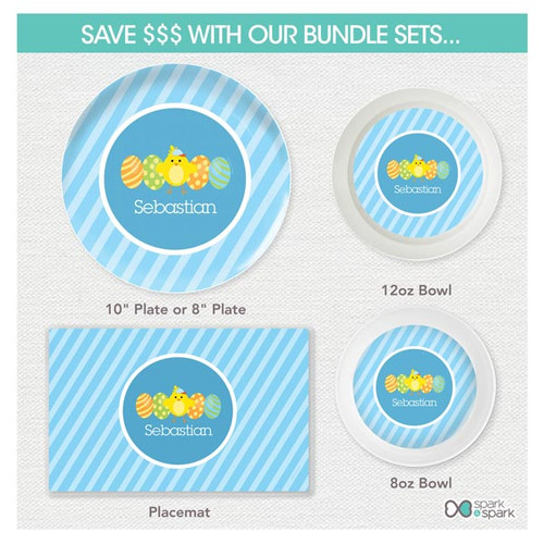 Easter Chick Blue Kids Placemat