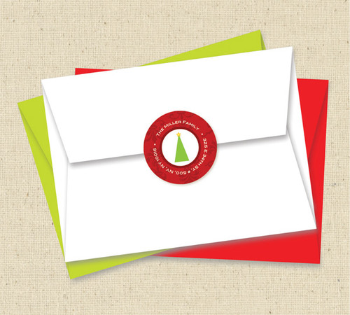 Holiday Wall Paper Art Christmas Address Labels