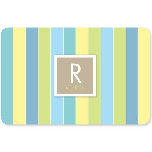 Pastels Initial Blue Kids Placemat