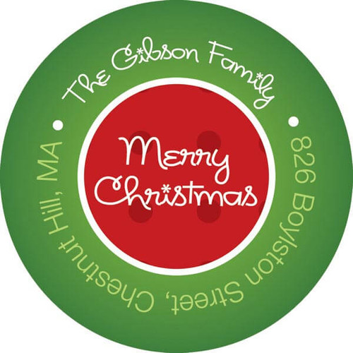 Merry Ornaments Christmas Address Labels