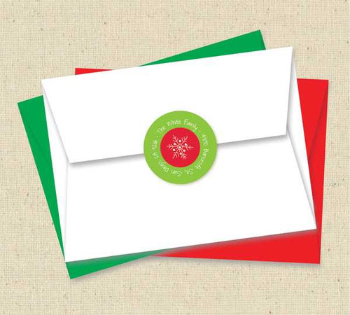 Santa's Postcard For Me Christmas Address Labels