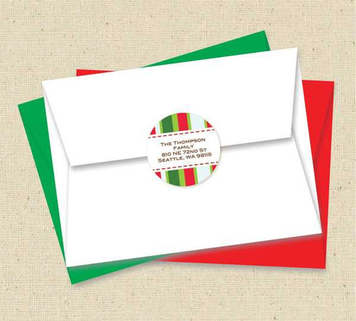 Pretty Xmas Tree Christmas Address Labels