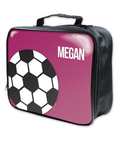 Girl Soccer Fan Purple Soft Lunch Bag