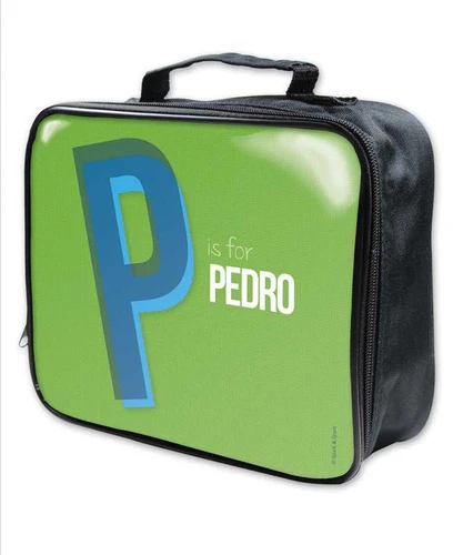 Double Initial Green Soft Lunch Bag