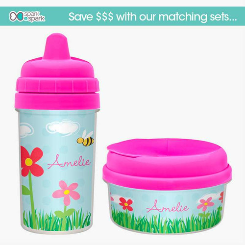 Spring Flowers Sippy Cup for Toddlers