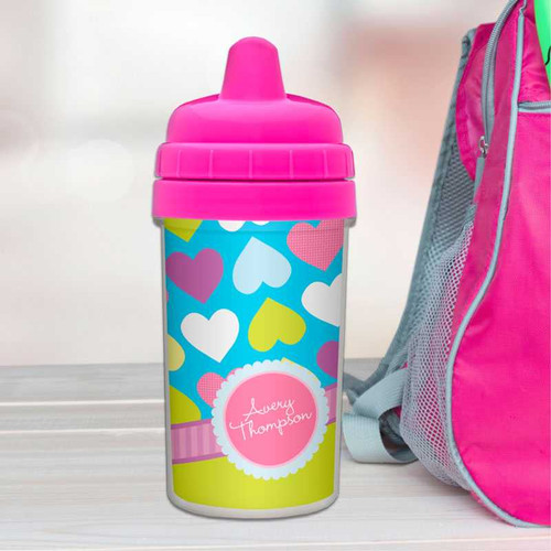Cute Happy Hearts Sippy Cup for 6 month old