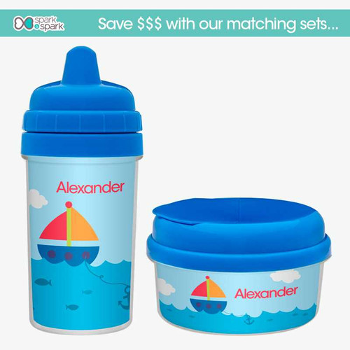 Sailing Personalized Toddler Sippy Cups