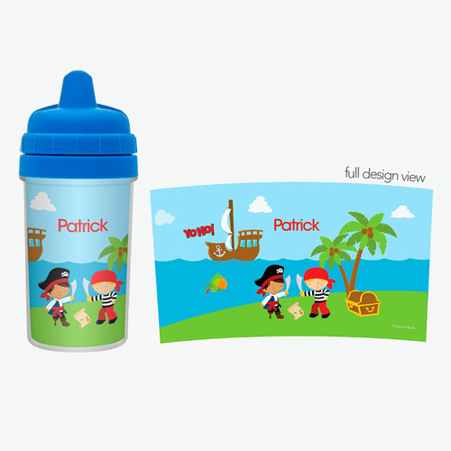 Pirate Personalized Baby Sippy Cups