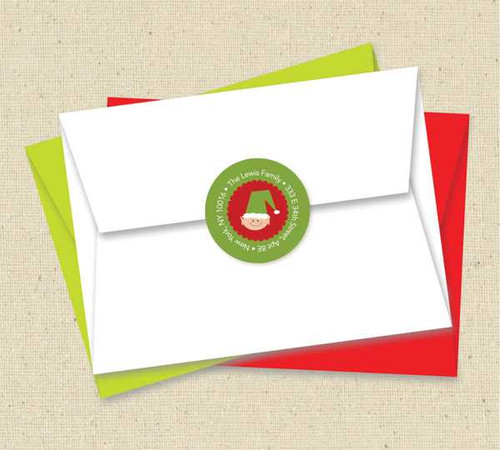 Santa And Elfs Christmas Address Labels