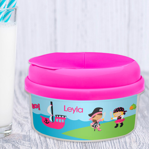 Yohoo Pirate Girl Customized Snack Bowl